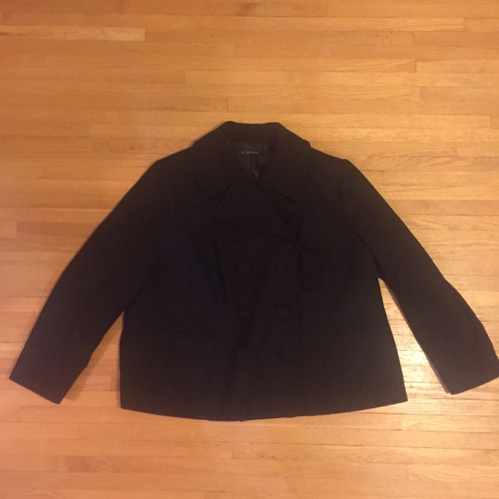 INC short black wool coat